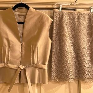 Kay Unger Cocktail Suit with Sleeveless Jacket Size 12